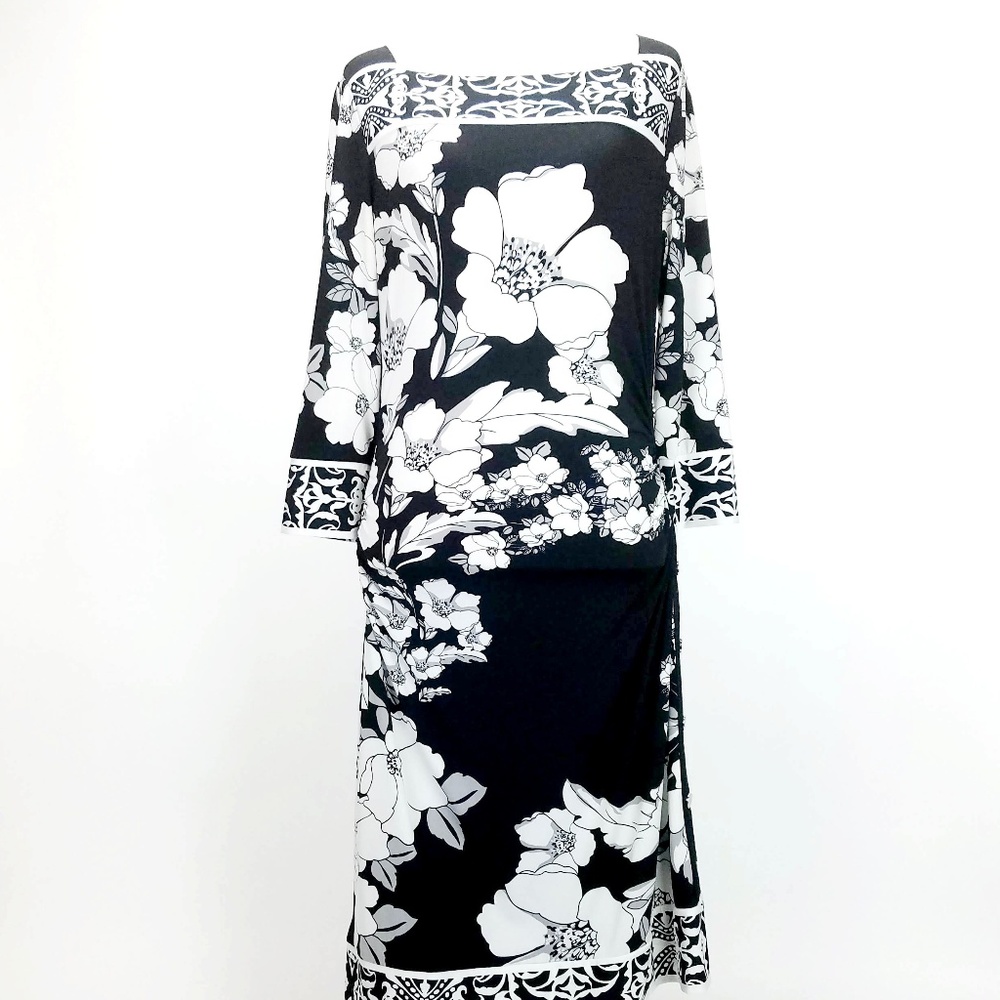 WHBM Long Sleeve Floral Dress Size Small